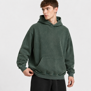 Custom OEM ODM Design Manufacturer Printing Premium Wholesale <b>Bulk</b> for Oversize Washed 100% Cotton French <b>Terry</b> Men's Hoodies - Product Image 2