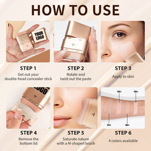 Correcteur de teint longue durée 2 en 1, crème mate, couvrance totale, fond de teint correcteur en stick avec pinceau - Product Image 5