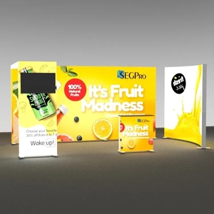 Jiongchang thiết kế miễn phí Backlit gian hàng triển lãm hiển thị thương mại di động hiển thị Backdrop <span class=keywords><strong>LED</strong></span> l-hình góc EXPO seg hộp Đèn - Product Image 2