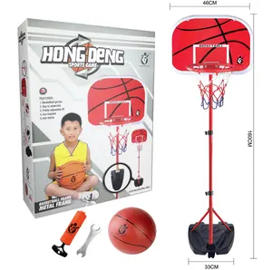Giocattoli sportivi canestro da 200 Cm con funzione di sollevamento e anello di ferro da 30 Cm giocattolo da gioco di basket al coperto