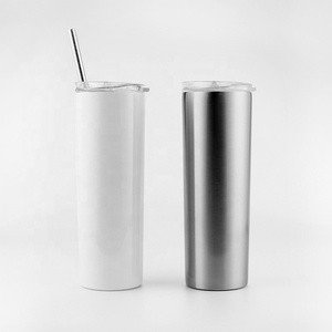 Bottiglie d'Acqua Vuote da 600ml all'Ingrosso, Tumbler in Acciaio Inox con Cannuccia da 20oz per Sublimazione - Product Image 2