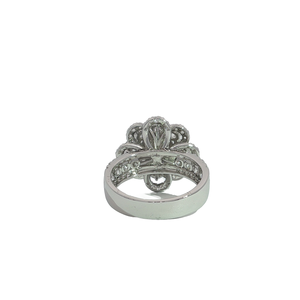 MANWAHYUE Bague de mariage de luxe en or massif 18 carats personnalisable Halo Sertissage à griffes de diamants cultivés en laboratoire pour la fête - Product Image 6