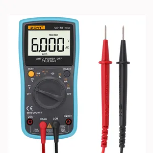 Digital true-rms auto-ranging digital multimeter with 6000 counts LCD display and backlight