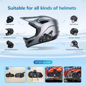 D2 6x nhiều người xe máy không dây <span class=keywords><strong>Interphone</strong></span> âm thanh trộn Mũ bảo hiểm màu xanh răng intercom Tai nghe 6 tay đua - Product Image 6