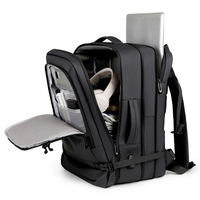 Sac à dos pour ordinateur portable multifonctionnel en denim extensible et résistant à l'eau pour hommes, avec port USB, pour ordinateur portable de 17 pouces
