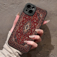 Coque de téléphone portable en TPU avec impression florale Totem et protection de l'objectif pour iPhone X, XR, XS, 11, 12, 13, 14, 15, 16, 17 Pro Max