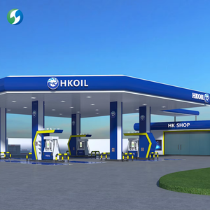 مواد عالية القوة تصميم محطة غاز مسبقة الصنع محطة غاز مظلة محطة وقود بناء محطة بنزين - Product Image 4