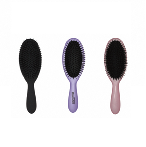 Brosse à rouler en céramique de salon avec poignée en caoutchouc antidérapante, poils de sanglier doux pour cheveux bouclés, lisses, volume des cheveux, coiffage - Product Image 3