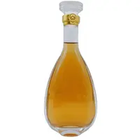Grosir Botol Kaca Whiskey 200Ml 350Ml untuk Xo Vodka Brandy dengan Aluminium Kepala Singa Dekorasi Kaca Kristal Penutup