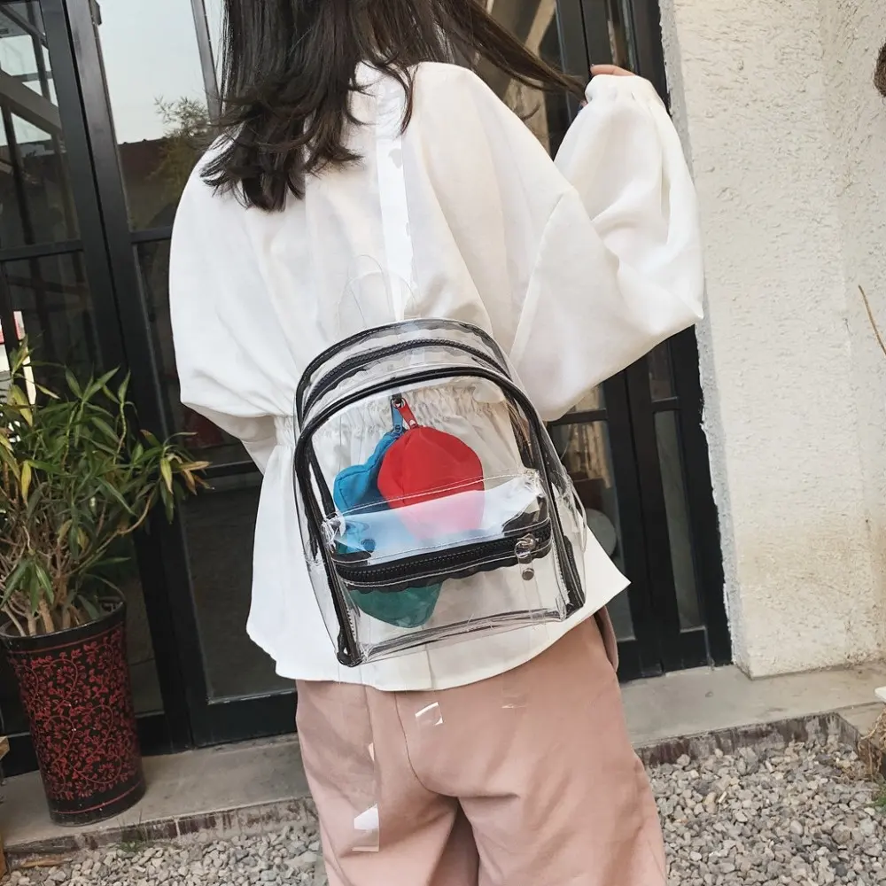 Hologram ucuz açık pvc okul çantaları çocuklar çocuklar için dongguan