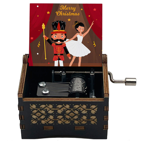 Vente en gros de la boîte à <span class=keywords><strong>musique</strong></span> miniature en bois <span class=keywords><strong>Casse</strong></span>-<span class=keywords><strong>Noisette</strong></span>, mouvement à manivelle, célèbre ballet BGM, cadeau de Noël, cadeau d'anniversaire - Product Image 1