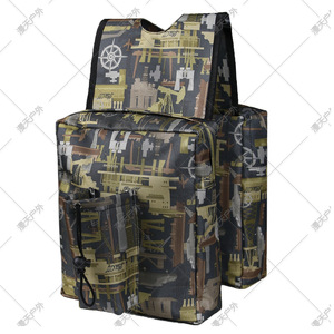 Bolsa de almacenamiento para exteriores, para UTV, ATV, moto de nieve, buggy de playa, tipo gancho rectangular, poliéster, negro - Product Image 2