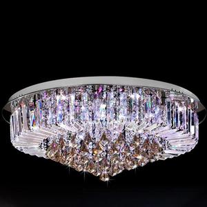 Modern Black <b>Crystal</b> Stainless Steel Chandelier E26 <b>LED</b> Pendant <b>Light</b> Remote Control Adjustable Height for Living Room <b>Ceiling</b> - Product Image 4