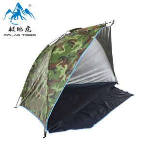 Tente de camping d'extérieur Polar Tiger 180T en polyester taffetas enduit argenté, ouverture automatique rapide, coupe-vent, quatre saisons - Product Image 4