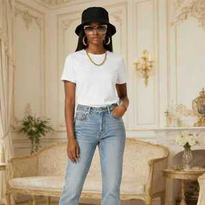 Conjunto de Ropa y Accesorios Estilo Hip-Hop de los 90: Sombrero de Pescador Negro, Cadena <span class=keywords><strong>Cubana</strong></span>, Aros, Gafas de Sol, <span class=keywords><strong>Disfraz</strong></span> Temático de Rapper para Fiesta - Product Image 5