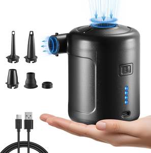 Pompe à air électrique rechargeable de 6000 mAh à longue autonomie pour gonfler les flotteurs de piscine, les matelas pneumatiques, équipement pour campeurs - Product Image 5