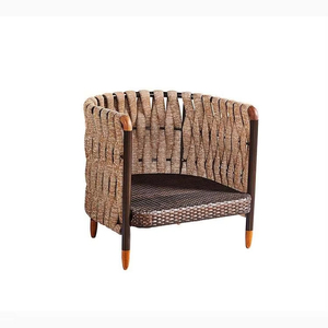 Sang trọng ngoài trời Vườn sofa đồ nội thất Set cong ban công mây <span class=keywords><strong>wicker</strong></span> nửa vòng trăng Patio sofa Set - Product Image 3