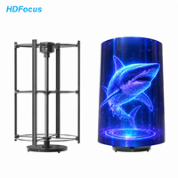 Proyector de Columna Holográfica 3D Panorámica de 360 Grados y 75 Pulgadas, Pantalla Inteligente con WiFi, Bluetooth y Sonido para Publicidad en Interiores, OEM