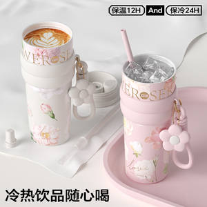 Vaso Térmico al Vacío Shijia Da con Pajita para Mujer, Alto Valor Estético, Modelo 2026, Gran Capacidad, Revestimiento Interior <span class=keywords><strong>de</strong></span> Acero Inoxidable, Regalo <span class=keywords><strong>de</strong></span> Cumpleaños - Product Image 2