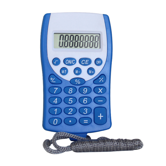 Low Price Portable 8 Digit Pocket Lanyard Calculator