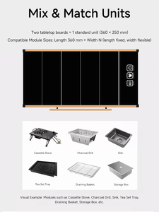 C67 Outdoor Aluminum Alloy Foldable <strong>Storage</strong> Table IGT <strong>Camping</strong> Equipment with Lifting Module <strong>Unit</strong> for Kitchen &amp; Dining - Product Image 3