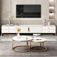 Meuble TV Minimaliste Moderne pour Salon, Meubles pour Petites Maisons, Nouveauté 2023, Table Basse sur Pied Style Luxe Léger