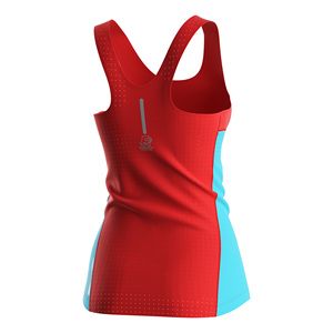 <b>Reflective</b> Night Run Sports Sleeveless <b>Top</b> Ladies Workout Tank Breathable Mesh Panel Personalized Logo - Product Image 2
