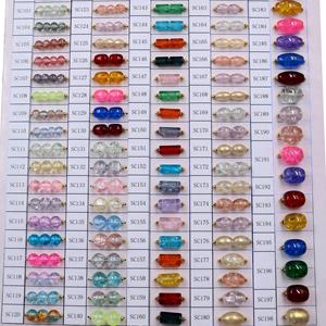 Cuentas Sueltas de Cristal <span class=keywords><strong>Chamilia</strong></span> en Forma de Jujube, Coloridas y Agrietadas, Cuentas de Vidrio con Orificio Completo para la Fabricación de Joyas, Accesorios en Caja, Venta al por Mayor - Product Image 1