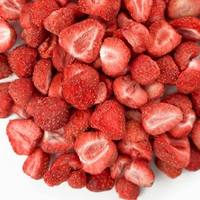 Framboises déshydratées croustillantes en vrac, en copeaux, pour chocolat, lyophilisées, fruits de fraises séchés par congélation, moitiés