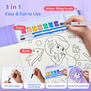 Libro de Pintura Mágica con Agua de Joycat, Libro para Colorear con Temática de Sirenas Coloridas, Libro de Dibujo Mágico con Agua y Pluma, Gran Venta - Product Image 2