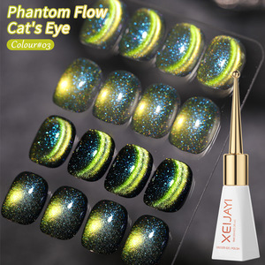 Phantom QuickSand Cat's Eye Series 2025 Nouveau <span class=keywords><strong>vernis</strong></span> à ongles super brillant <span class=keywords><strong>Flash</strong></span> jaune vert aimant longue durée - Product Image 1