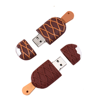 Unidades Flash USB 2,0 de dibujos animados 128GB regalos bonitos para niños Memory Stick 64GB silicona helado Pen Drive 32GB U disco 18GB