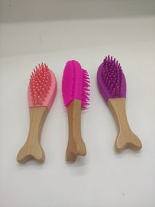 Juego de peines ecológicos con almohadilla de aire, cepillo desenredante de madera con mango de bambú para masaje capilar - Product Image 2