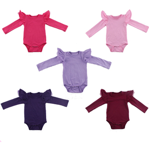 <span class=keywords><strong>Vêtements</strong></span> pour bébés et enfants en gros, barboteuses à volants à imprimé floral, barboteuses en coton doux pour nouveau-nés, barboteuses à manches bouffantes pour filles - Product Image 6