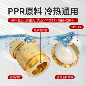 Vanne de contrôle Huihong tout cuivre 4/6 points pour eau du robinet, vanne verticale unidirectionnelle à raccord PPR - Product Image 2
