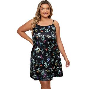 Pigiami da <span class=keywords><strong>notte</strong></span> personalizzati in raso Plus Size estivi con stampa Cami da <span class=keywords><strong>notte</strong></span> Sexy da donna - Product Image 2