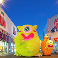 Ours en peluche gonflable de noël en plein air Offre Spéciale pour la décoration de fête de vacances modèle de dessin animé de monstre de chat noir en peluche gonflable