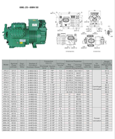 RESOUR Kühlkompressor, halbhermetisch, Kolbenkompressor, 2–50 PS, für Kühlräume, Kühlaggregate, HVAC-Ersatzteile