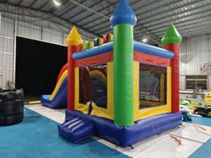 Castillo inflable duradero de alquiler con tobogán acuático combinado de fábrica, gran oferta con precio competitivo, juguete para niños para interiores y exteriores - Product Image 6