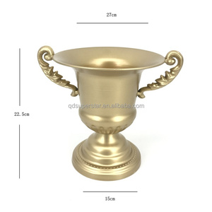 A-278 Hot Selling Vintage <strong>Flower</strong> Pot Wedding Centerpieces <strong>Vase</strong> Golden Metal <strong>Vases</strong> for Home Wedding Decor - Product Image 5
