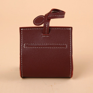 Distributeur de sacs à déjections canines en cuir PU à large ouverture, avec coutures durables, support pour sacs à déjections pour animaux de compagnie - Product Image 6