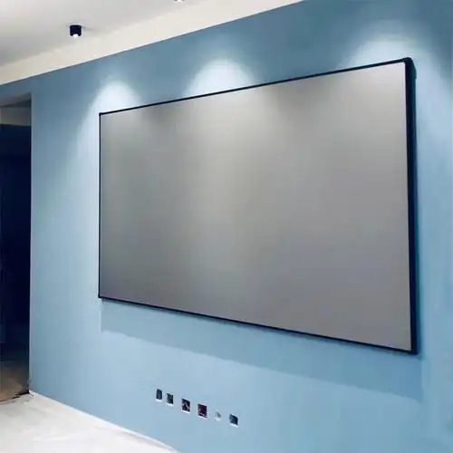 Ultra Slim 84 100 120 Inch Gray Soft 4K ALR Projector Screen Narrow Frame Home Cinema