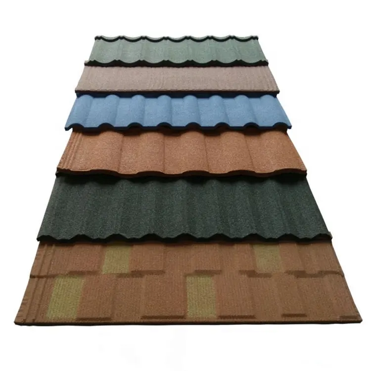 price stone coated metal roof tile colorful stone coated steel roofing tiles