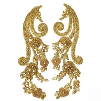 Aplikasi Bordir Motif Bunga Warna-Warni Buatan Tangan dengan Kristal Rhinestone dan Kaca Flatback untuk Pakaian
