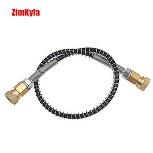 Manguera de Acero Inoxidable de Alta Presión Zimakyfa, 2 Piezas, Conector Roscado Hembra M10*1, Envuelta en Resorte, 50 cm, para PCP, Neumática, Aire - Product Image 3
