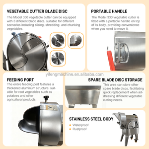Machine industrielle de découpe en dés de fruits (papaye, <span class=keywords><strong>ananas</strong></span>), d'oignons, de pommes de terre, de tomates et de légumes racines - Product Image 5