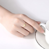 Bague Initiale Cœur Délicate pour Femmes, Anneaux Personnalisés en Acier Inoxydable, Lettres en Or 18 carats pour Filles, Cadeaux de Bijoux