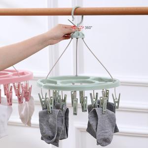 Tendedero de calcetines multifuncional con múltiples clips, tendedero de ropa para bebé, tendedero de calcetines a prueba de viento, colgador para secar lencería - Product Image 3