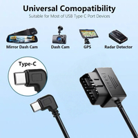 Kit de Cableado OEM OBD2 a USB C, 12V 24V a 5V 2.5A, Modo ACC con Protección de Bajo Voltaje, Cable de Alimentación OBD para Cámara de Coche 70mai
