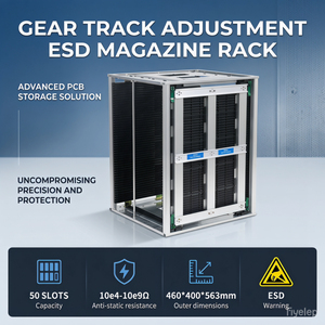 Étagère à magazines en métal et plastique réglable 460x400x563mm, protection ESD, stockage SMT, <span class=keywords><strong>CONCO</strong></span> COP-807, surface galvanisée, 5 niveaux - Product Image 1